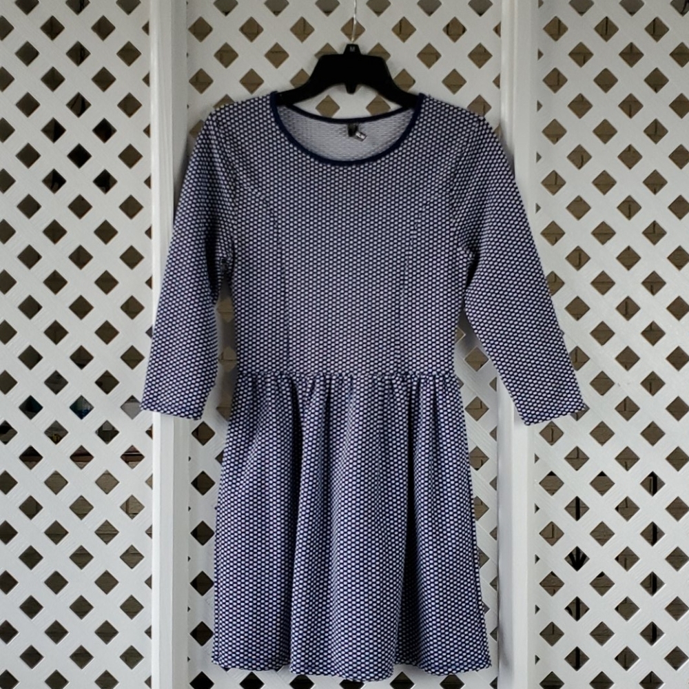 Blue polka dot dress